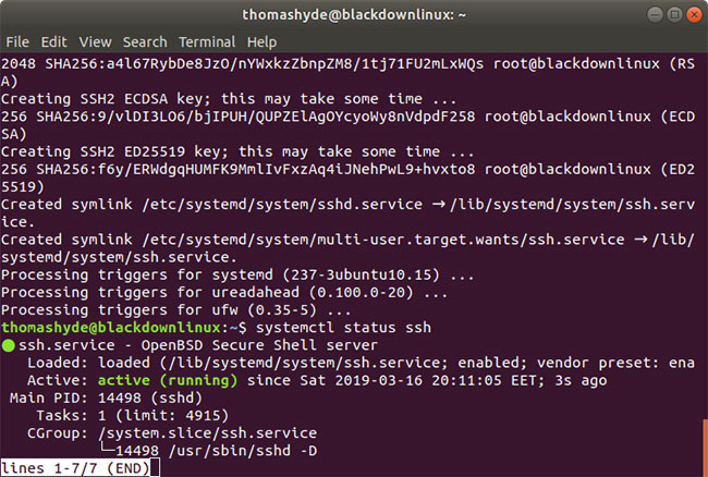 how to enable ssh on ubuntu